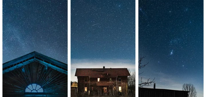 Sternenhimmel bei Nacht über Sieben Linden