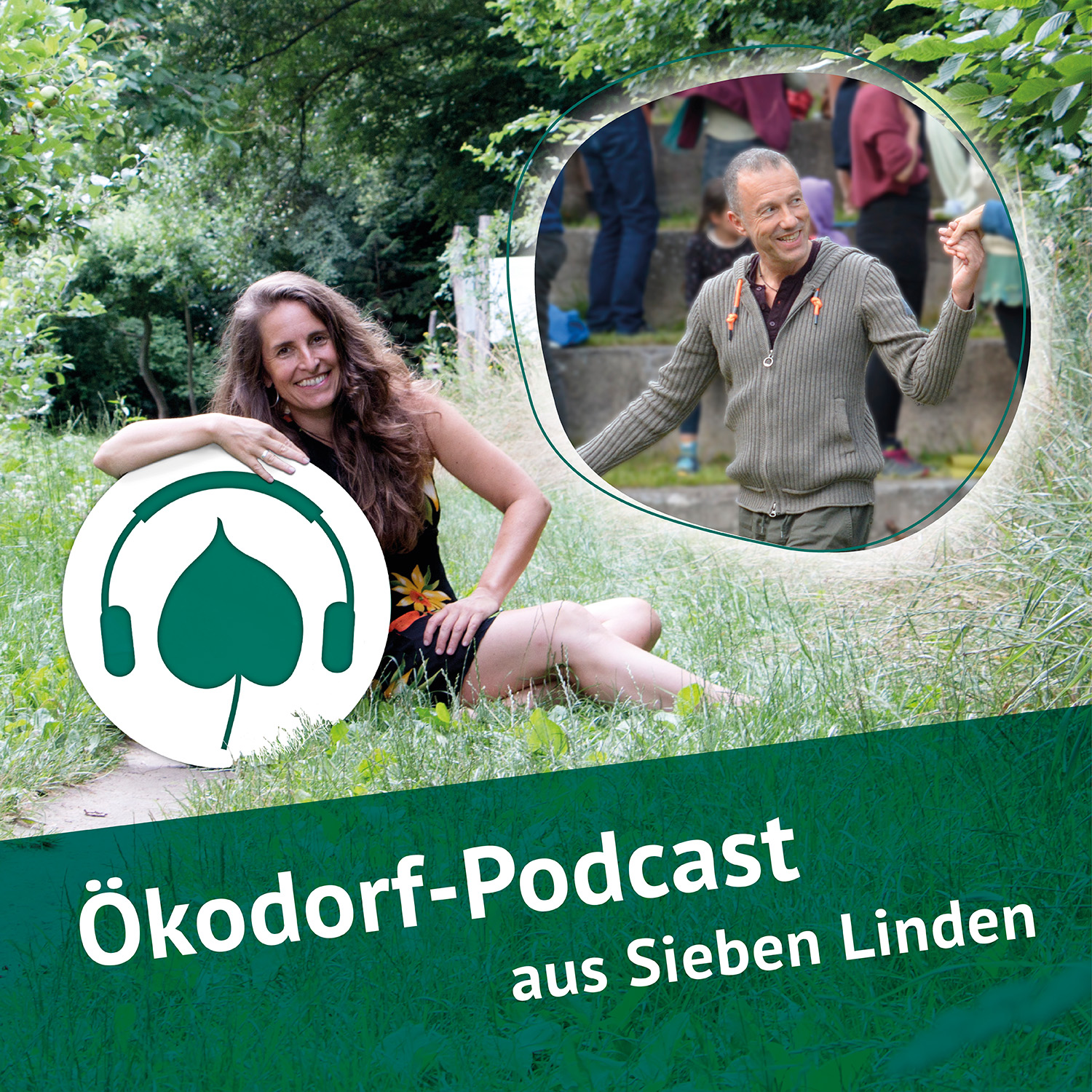 Podcastcover: eine Collage mit Lars und Simone