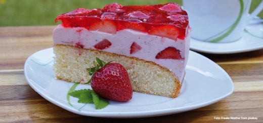 Ein Stück Erdbeertorte